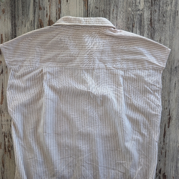 FIG Kelly Shirt Dress Linen Blend Striped Women's Medium NWT - Picture 9 of 9